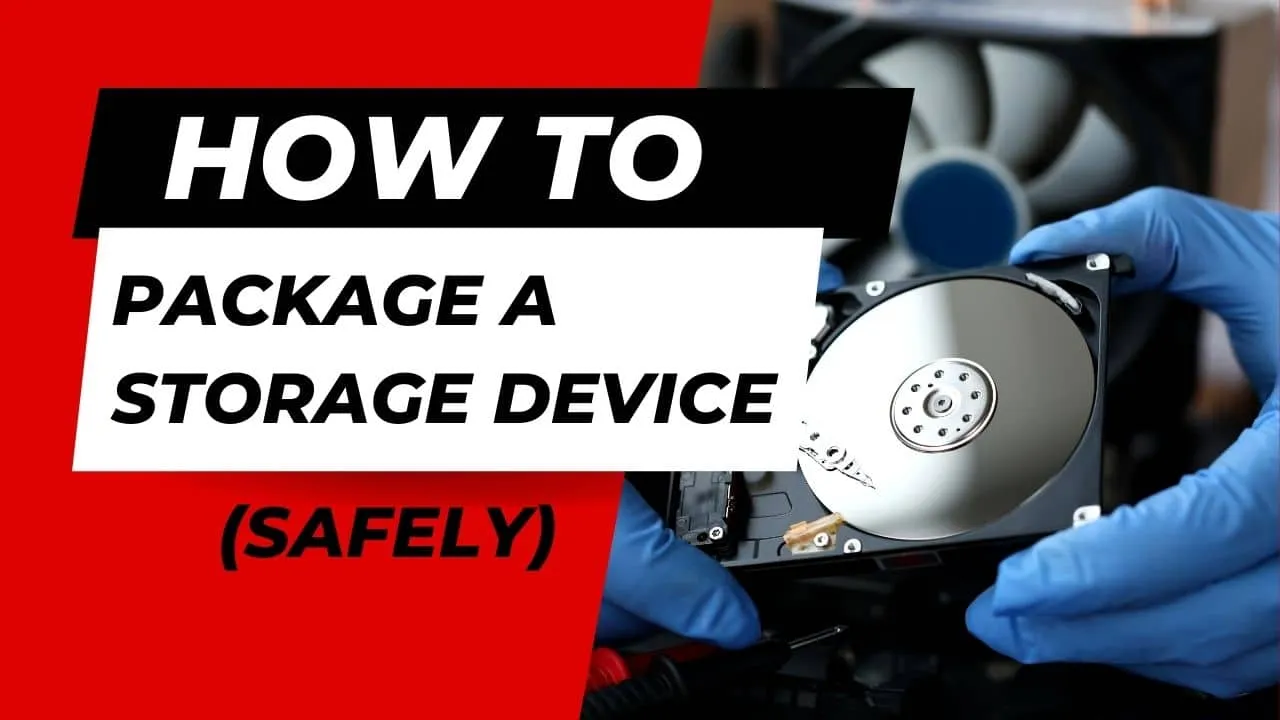 A person is holding a hard drive in their hand.