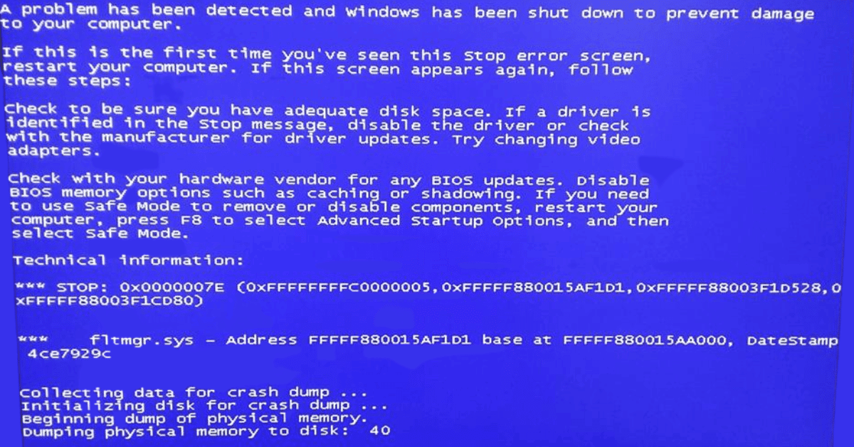 Blue Screen Error 0x0000007E