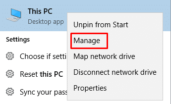 To initialize a new disk: Open File Explorer and right-click on This PC. Click on Manage. 