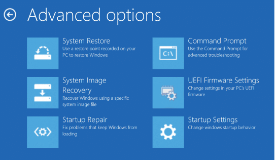 Launch Windows Navigate to Startup Repair